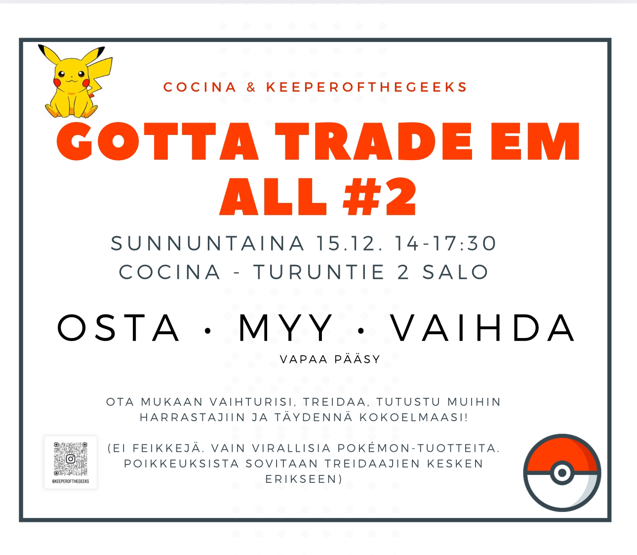 Pokemon keräilytapahtuma